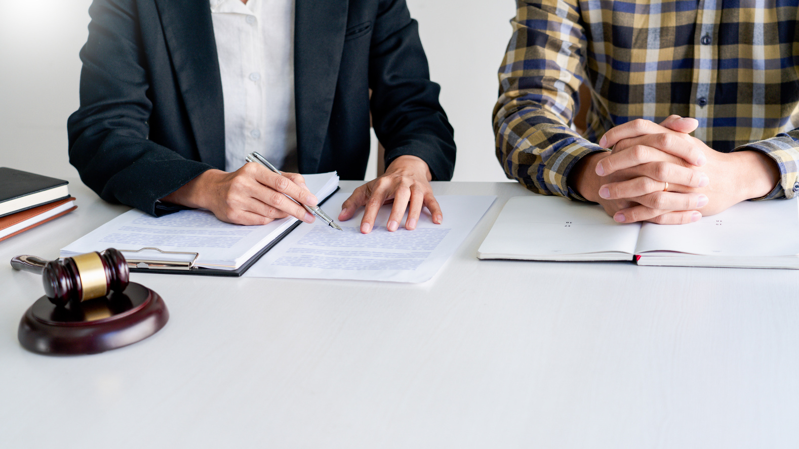 Lawyer Having Meeting with Client